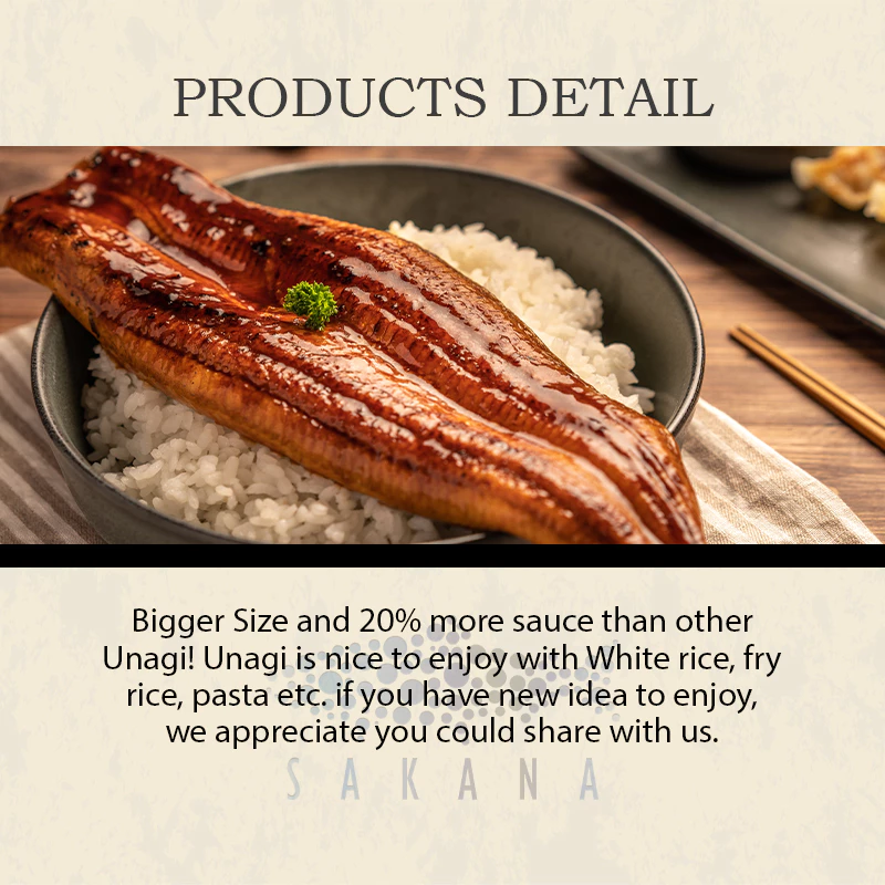SAKANA | Premium Kabayaki Unagi Fillet (EXTRA BIG) – Ready to Eat | 2pcs (Approx. 800g) - Image 3